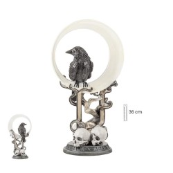 Imagen Cuervo 36 cm c/ Calaveras - Resina