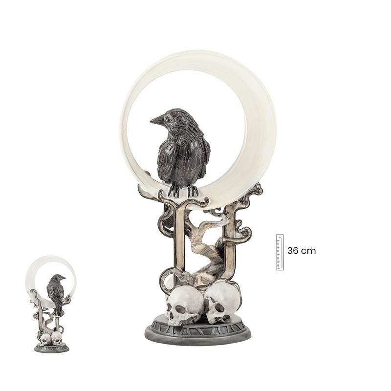 Imagen Cuervo 36 cm c/ Calaveras - Resina