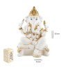 Imagen Ganesha Blanco/Oro 20 cm - Resina