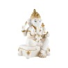 Ganesha Blanco/Oro 20 cm - Resina