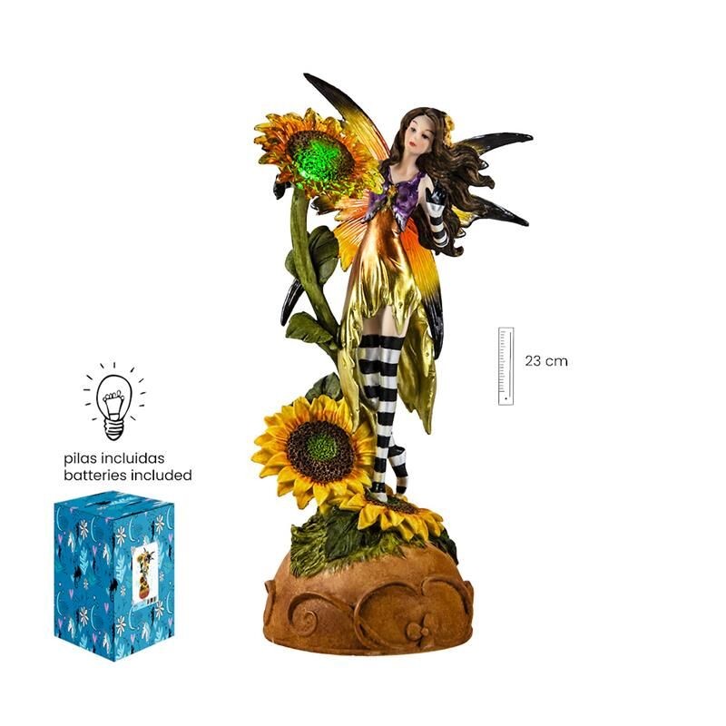 Imagen Hada 23 cm c/ Girasol Azul - Resina