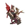 Imagen Hada Sentada Roja 22 cm c/ Dragon - Resina