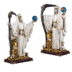 Imagen Santa Muerte Blanca 30 cm c/ Bola - Resina