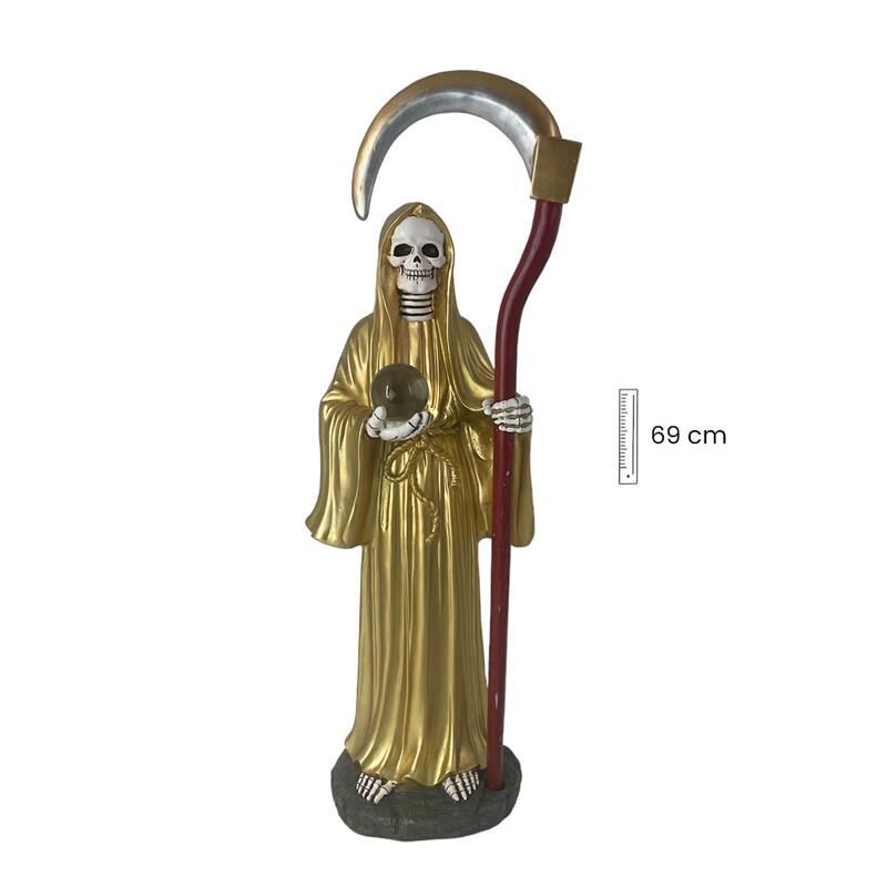 Imagen Santa Muerte Dorada 69 cm - Resina