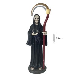 Imagen Santa Muerte Negra 69 cm - Resina