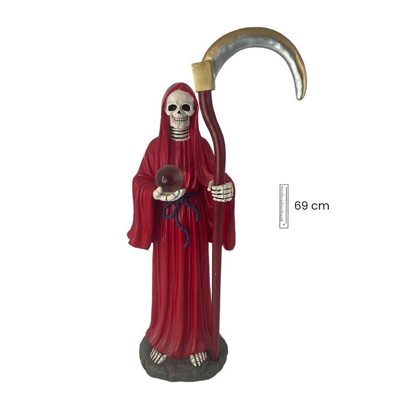 Imagen Santa Muerte Roja 69 cm - Resina