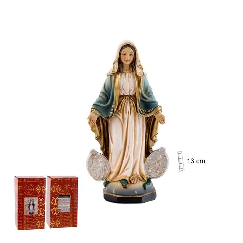 Imagen Virgen Milagrosa 13 cm c/ Medallas - Resina