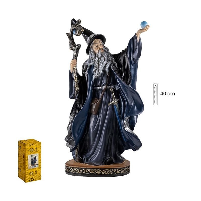 Mago Traje Azul 40 cm - Resina