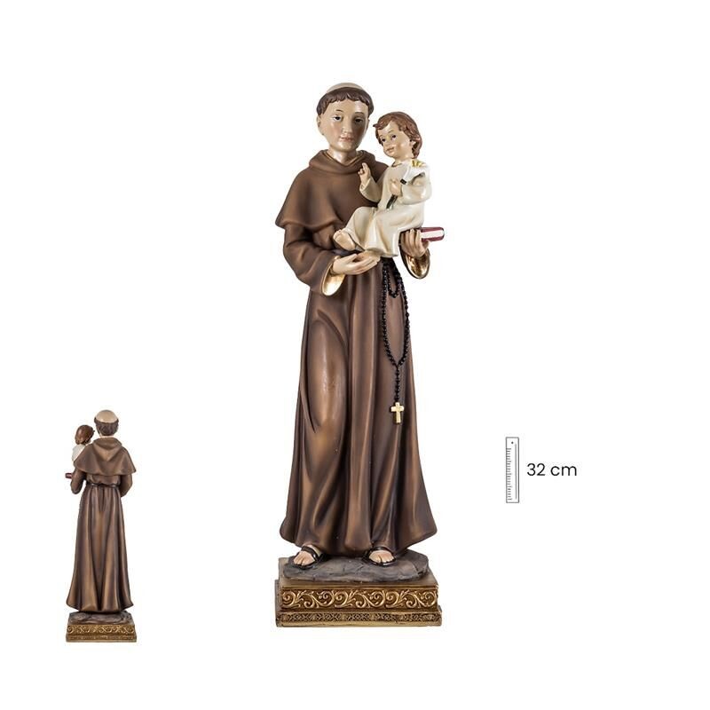 San Antonio 32 cm c/ Niño - Resina
