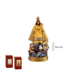 Virgen Caridad 13 cm Cobre Amarilla - Resina