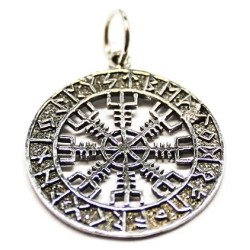Amuleto Plata Brujula Vikinga 2,6 cm