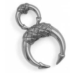 Amuleto Plata Luna Doble 3 cm