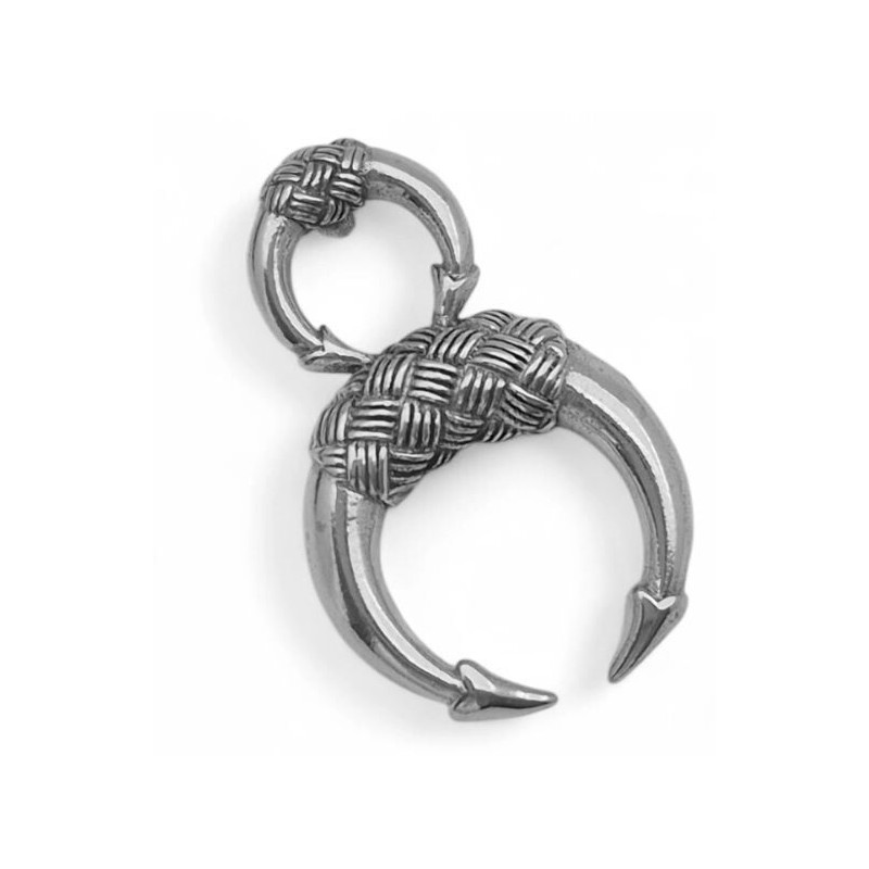 Amuleto Plata Luna Doble 3 cm