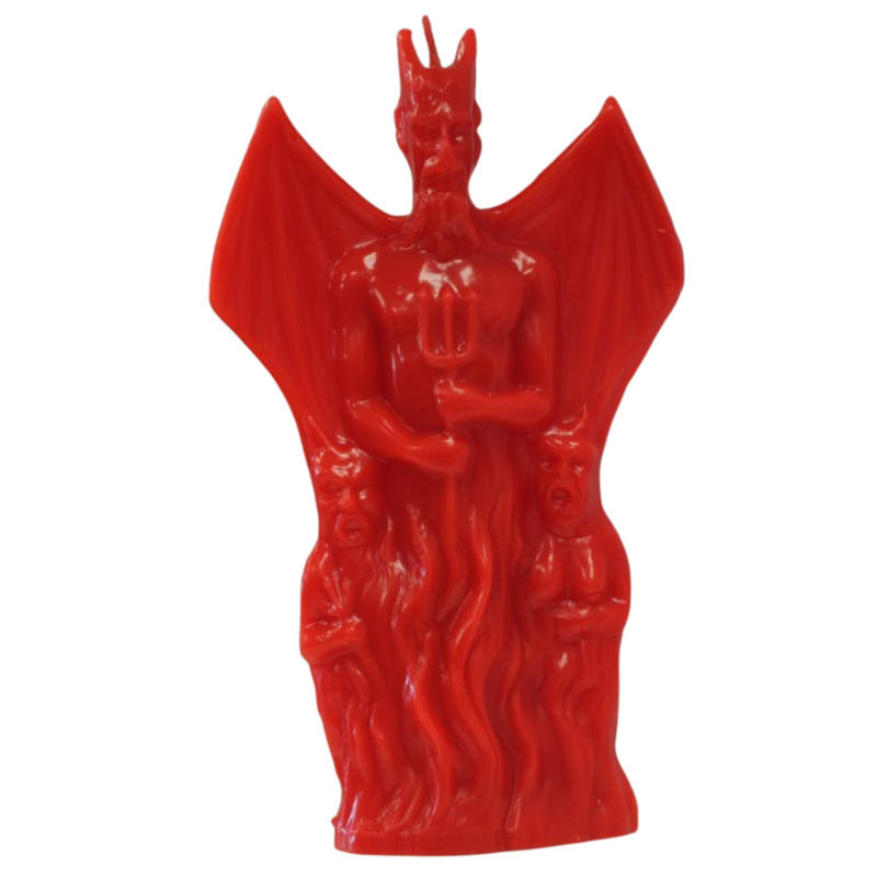 Vela Forma Diablo Alas 18 cm (Rojo)