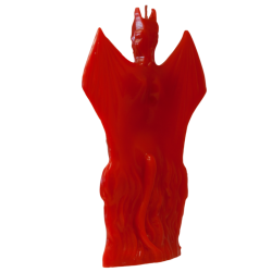 Vela Forma Diablo Alas 18 cm (Rojo)