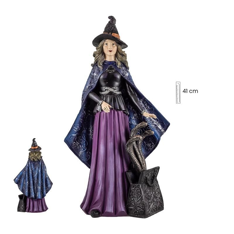 Imagen Bruja 41 cm c/ Serpientes - Resina