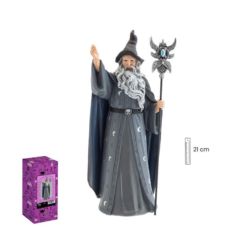 Imagen Brujo 21 cm Gris - Resina