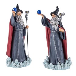 Imagen Brujo 23 cm Gris c/ Bola - Resina