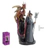 Imagen Brujo 25 cm c/ Dragon En Roca - Resina