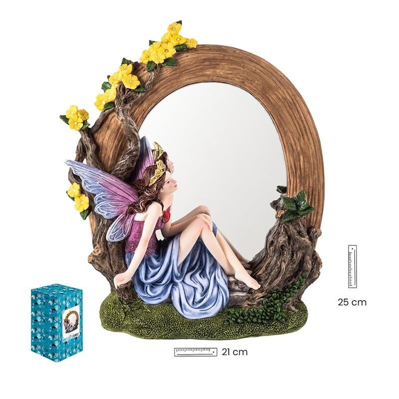 Imagen Espejo Hada 24 cm Morada - Resina