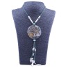 Collar Orgon Arbol de la vida brillantes Verde con Abalorios (5,4 cm Ajustable)