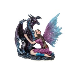 Imagen Hada 15 cm c/ Dragon Alas Rosa/Azul - Resina