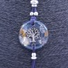 Collar Orgon Arbol de la Vida Azul con Abalorios (3,7 cm Ajustable)