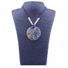 Collar Orgon Arbol de la vida brillantes Azul (5,4 cm Ajustable)