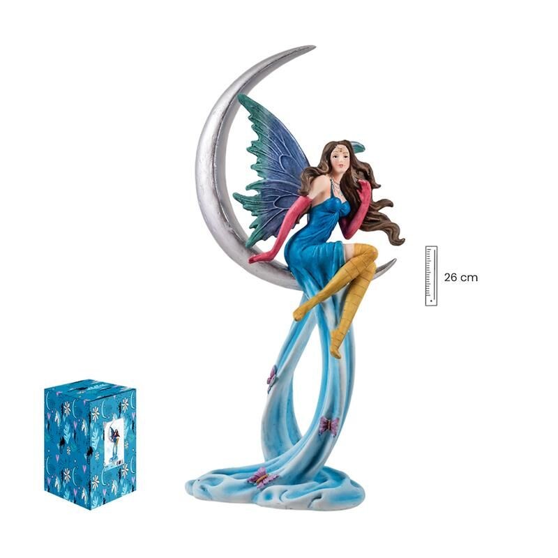Imagen Hada Azul 26 cm c/ Luna - Resina