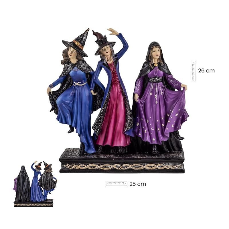 Imagen Set 3 Brujas Bailando 26 cm - Resina