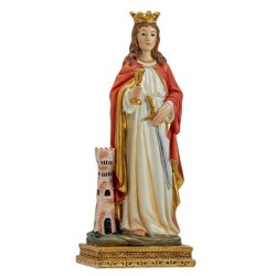 Santa Barbara 20 cm c/ Base - Resina