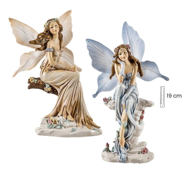 Set 2 Hadas Alas Tela 19 cm 2 Surt - Resina
