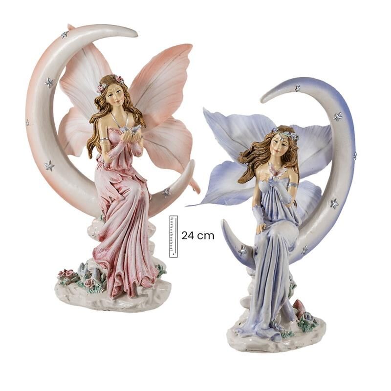 Set 2 Hadas Alas Tela 24 Cm 2 Surt En Luna - Resina