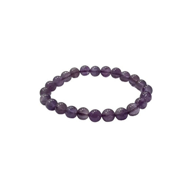 Pulsera bolas de Amatista 8 mm (Elastica)