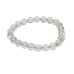 Pulsera bolas de Cristal de Roca 8 mm (Elastica)