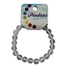 Pulsera bolas de Cristal de Roca 8 mm (Elastica)