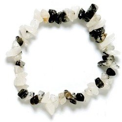 Pulsera de chip Cuarzo con Turmalina