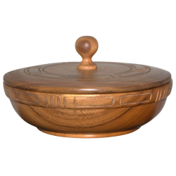 Batea Madera Tallada  27 x 22 cm Ø cm 12' color natural