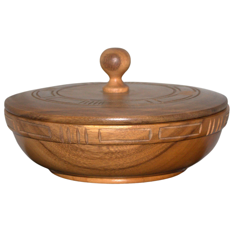 Batea Madera Tallada  27 x 22 cm Ø cm 12' color natural