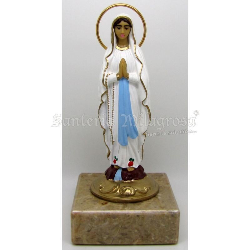 Lourdes 12 cm - Resina (Base Marmol)