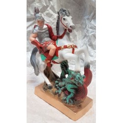 San Jorge a Caballo 18 cm - Escayola