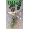 Colgante Piedra Punta Cuarzo Verde 3.5 a 4 cm (Engarce Acero)