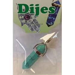 Colgante Piedra Punta Howlita 3.5 a 4 cm (Engarce Acero)