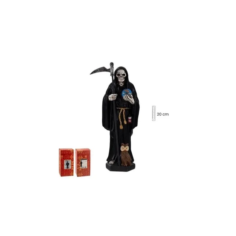 Santa Muerte 20 cm Negra - Resina