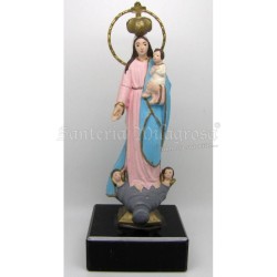 Virgen de los Angeles 12 cm - Resina (Base Marmol) (HAS)