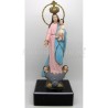 Virgen de los Angeles 12 cm - Resina (Base Marmol) (HAS)