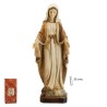 Virgen Milagrosa 30 cm - Madera Clara