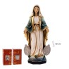Virgen Milagrosa 32 cm con medallas - Resina
