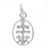 Amuleto Plata Cruz Caravaca 1,4 cm Oval ·