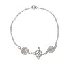 Amuleto Plata Triple Protección Pulsera Nudo de Bruja con